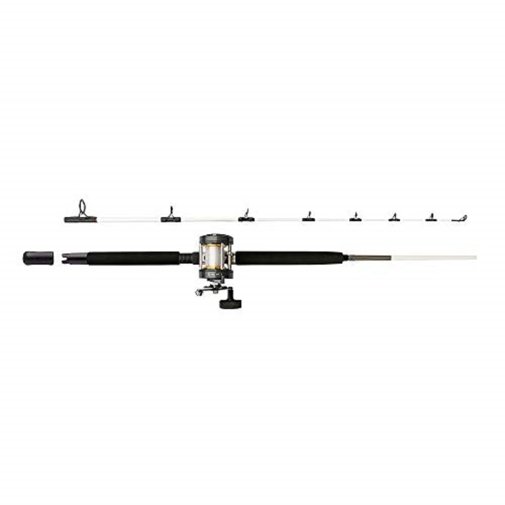 Mitchell Performance Boat - Set composto da canna da pesca e mulinello moltiplicatore, pronto per pescare con lenza, per sgombro, merluzzo, spigola e merluzzo, bianco/nero