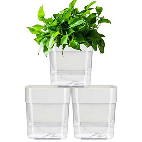 Artline 3 Stück Kräutertopf mit Bewässerungssystem, 16cm Kunststoff...