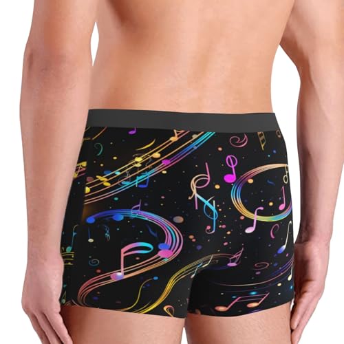 Men's Boxer Briefs Abstract Crooked Musical Note Underwear For Men Soft Elastic Boxer Shorts For Boys Adult4