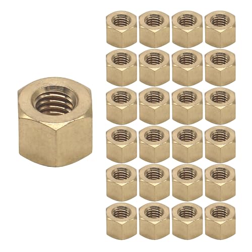 Écrous hexagonaux filetés 3/8"-16 laiton HFS pour restauration meuble