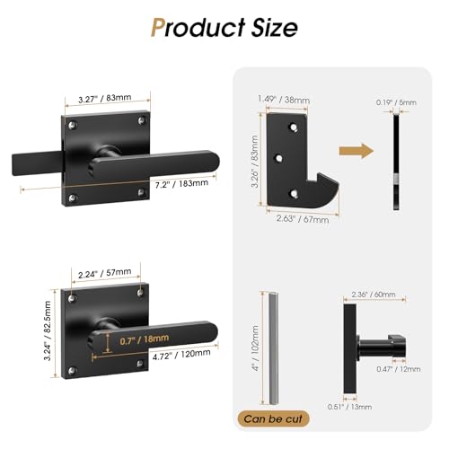 Double Sided Gate Latch, Heavy Duty Gate Latch for Wooden Fence
