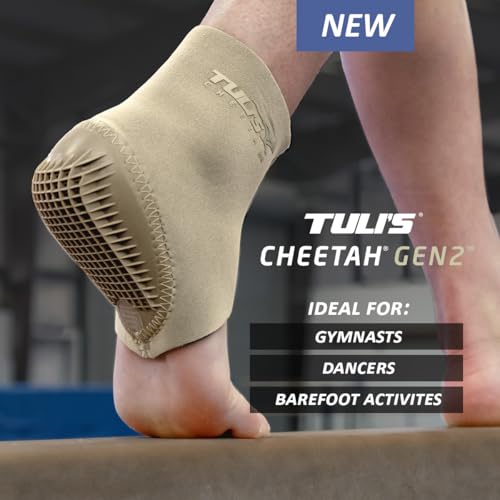 Tuli's Cheetah Gen2 Heel Cup, Foot Protection for Gymnasts and Dancers with Sever’s Disease and Heel Pain, Small