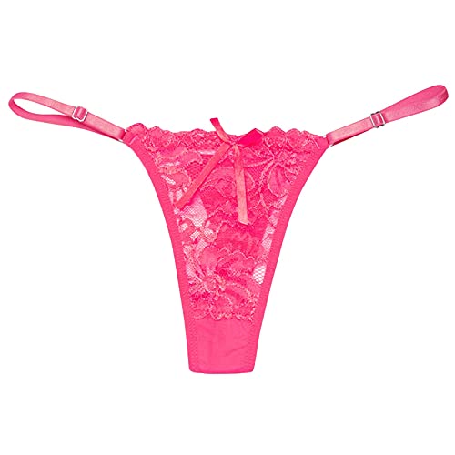 Damen Sexy Dessous Tanga G-String Mini Strings Riemchen Tanga Stringtangas Reizwäsche Höschen High-Waist T-String Erotik Unterwäsche Höschen Pants...