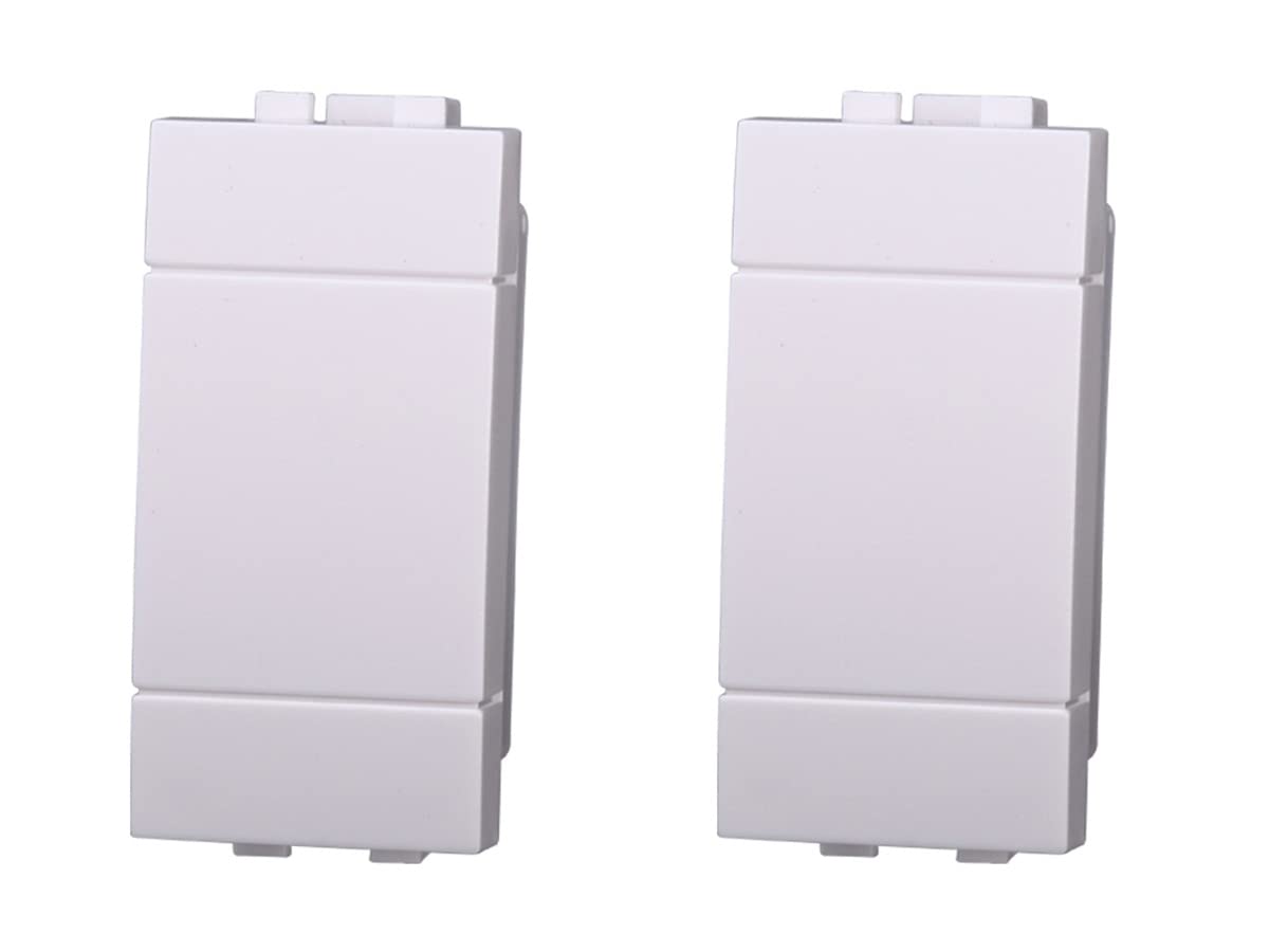 Copritasti Copriforo Falso Polo 1P 1 Modulo/Posto, Compatibile Con Bticino Living Light (8, Bianco)