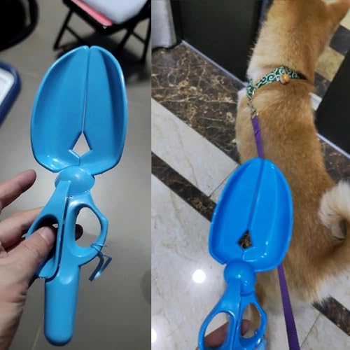 Image of 2 Pack Dog Pooper Scooper Mini Portable Pet Waste Poop Scissor Scoop Picker Shovel Cleaner for Doggie Doo Cat Litter Cleaning Tools Cleanup Outdoor Yard Garden Walks Trip