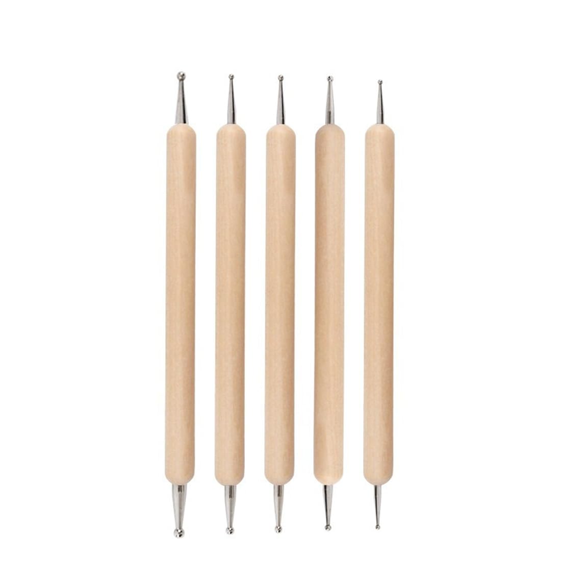 WeddHuis 5 Pezzi Penne per Embossing Dotting Tool Strumenti per Ceramica Clay Tools Stylus per Incisione e Scultura per Carta da Trasferimento Mandala Pittura su Pietra Artigianato in Argilla