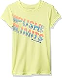 New Balance Girls' Little Short Sleeve Graphic Tee, Solar Yellow, 4
