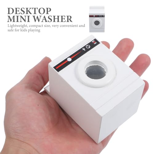 Toyvian Dollhouse Washing Machine Mini Cloth Washer Dryer Model Minihouse Laundry Machine Miniature for Dollhouse Furniture Accessories - Thumbnail 5