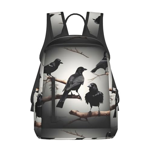Sac à dos corbeau noir léger anti fatigue épaules taille unique