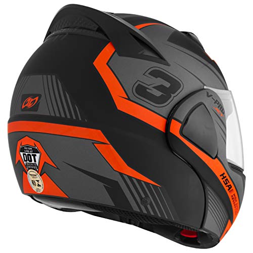 Pro Tork Capacete V-Pro Jet 3 Fosco 62 Preto/Laranja