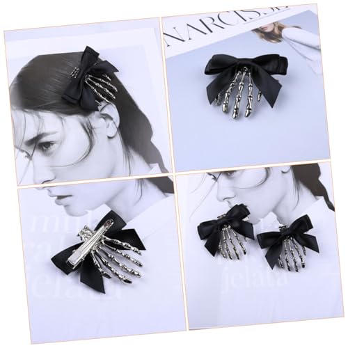 Barrettes Cheveux Halloween design original pinces griffes noires - 5