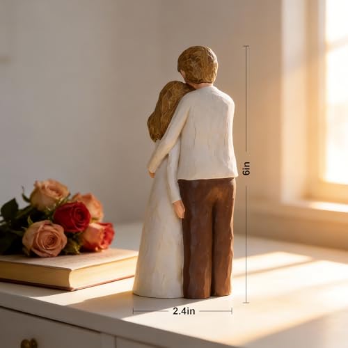 Veroola Love Figurines Romantic Gifts for Her, Hand Painted Sweet Loving Together Couple Sculpture Statue, Best Gifts for Valentine's Day Anniversary Weddings Birthday. - image 8