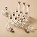 Patelai 50 Pcs Mini Glass Bottles Jars with Cork Stoppers Tiny Cork Glass Bottles Halloween Small Wishing Message Jars DIY Decor for Winter Christmas Party Wedding Baby Shower Favors(Geometric Shape)