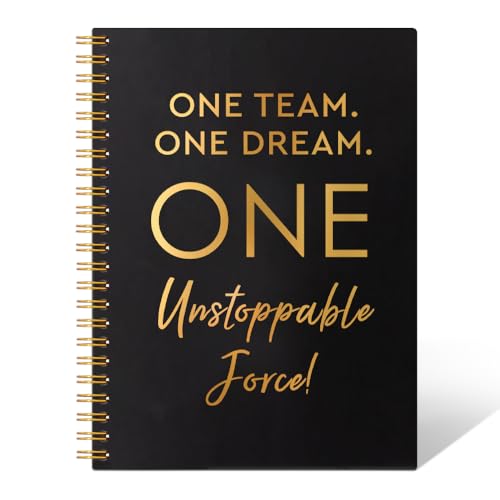 THEBESTU One Team One Dream One 160 Pages Hardcover Blank Spiral Notebook, Funny Team Notebooks for Employees, Teamwork Gifts for Staff, Team Member Gifts for Colleagues, Team Inspirational Gifts