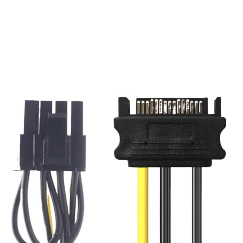 Cable adaptador SATA 15pin a 8pin (6+2) 0.2m miniatura 4
