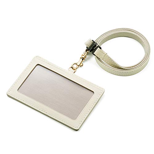 (コラーレ) corale IDケース IDカードホルダー レディース 本革 横型 安全装置 ネックストラップ付き (アイ...