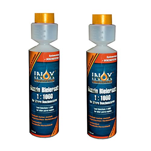 INOX® Essence Substitut de Plomb 1 : 1000, Additif carburant pour les moteurs à essence - 2 x 250 ml