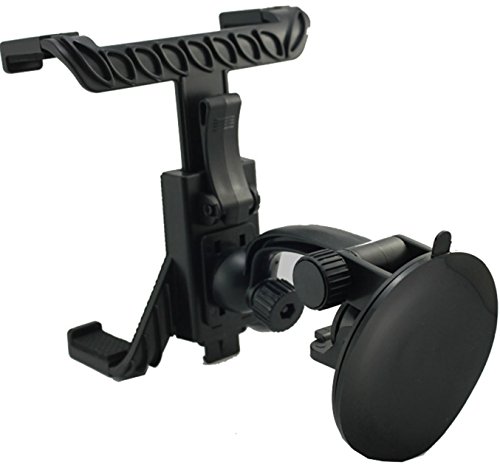 iMounTEK Suction Cup Tablet Car Mount Holder(Expanding 7-10.1 Inches for Larger Tablets/GPS/DVD Players, Including iPad/Samsung Galaxy Tabs/Asus Transformer/etc, Universal Fit) - Black