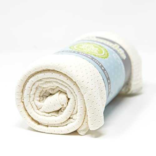 Image of Woombie AirWrap Organic Swaddle - Old Fashioned Receiving Blankets for Babies - Lightweight, Vented Design, Vanilla, 44 x 44 in.