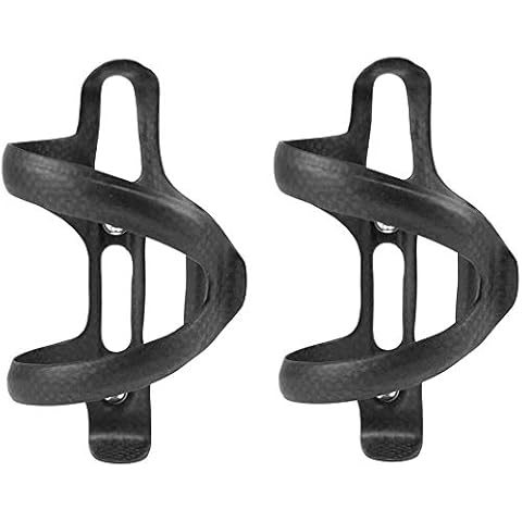 TOSEEK 2Pcs Carbon Fiber Water Bottle Cage Bike Water Side Bottle Cages Lightweight Bicycle Water Bottle Holder (2 Pcs) Cover
