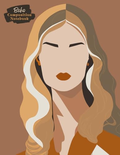 Boho Composition Notebook College Ruled Paper: Aesthetic Boho Style for Teens, Home Office, Study Supplies, and School Enthusiasts With Bohemian Portrait cover image 2