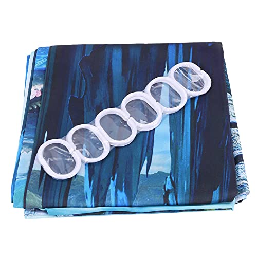 LOLPALONE Baño impermeable duradero con estampado de delfines de 180x180 cm para baño