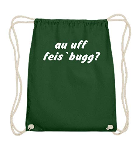 Sac de gym en coton grand format sac à dos cordon vert foncé
