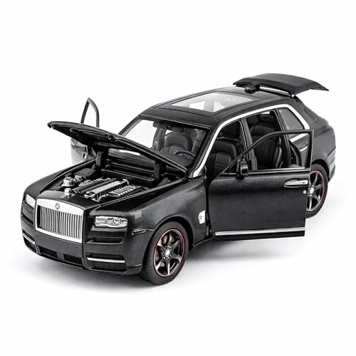 Image of Rolls Royce Cullinan 1:35 Scale Die Cast Metal Car - Pull Back Luxury SUV Model with Openable Doors, Lights & Sound, Collectible Showpiece for Kids 6+ & Car Enthusiasts