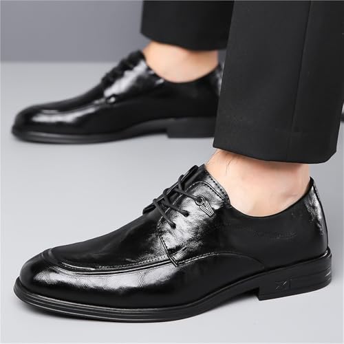 Men's Lace up Leather Dress Shoes Business Casual Oxford Stylish Comfortable Office Wedding Work Footwear3