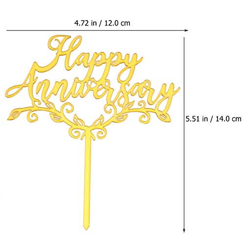 Amosfun 25Pcs Happy Anniversary Cake Topper