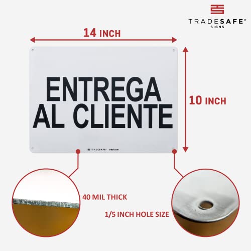 Enseigne espagnol résistante aux UV et panneau de collecte client TRADESAFE