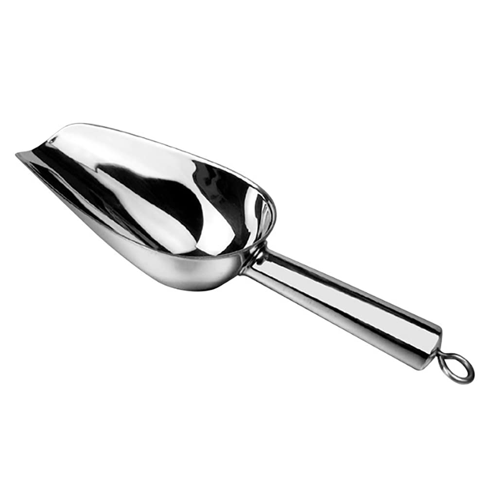ANCLLO 12oz Ice Scoop, Stainless Steel Ice Shovel Coffee Bean Flour Scoop Food Shovel Scraper Food Buffet for Bar Buffet Party Wedding Kitchen Tool