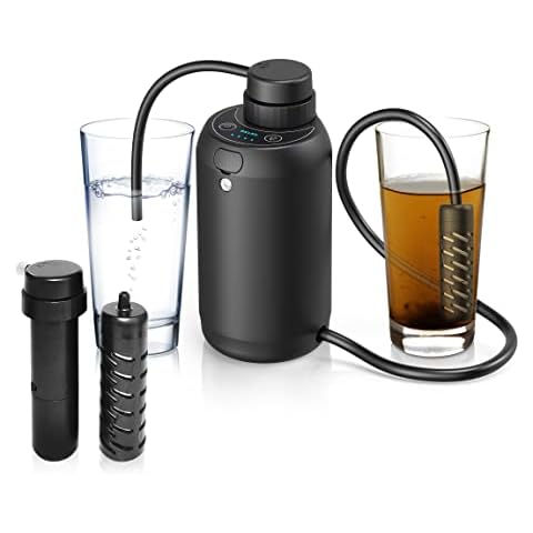 BK2000 Extra Filters Version Electric Portable Camping Water Filter Dual 0.01 Micron Water Filtration System for Outdoor Backpacking, Survival, Emergency Cover