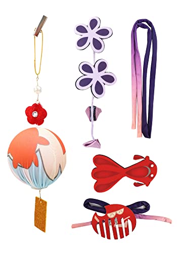 DAZCOS Naganohara Yoimiya Cosplay Anime Headwear Hair Clip Hair Pin Yoimiya Cosplay for Halloween 3 Piece