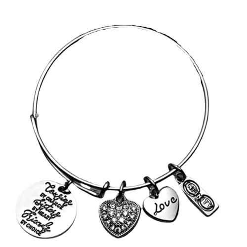 Infinity Collection Cousin Gift, Cousins By Chance, Sisters By Heart, Friends By Choice Charm Adjustable Bangle, Cousin Jewelry for Women-Gift for Cousins