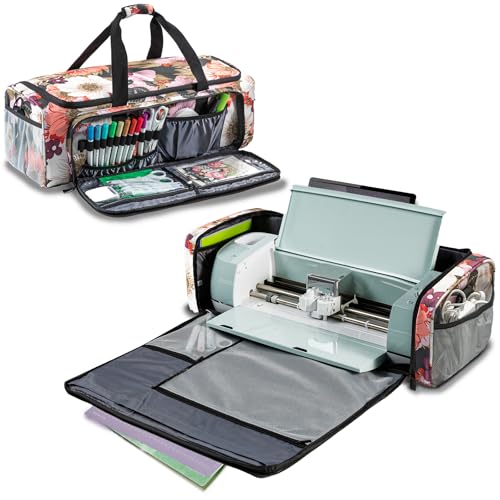 Image of IMAGINING Full Open Carrying Case for Circut Maker 4, Maker 3, Explore 4, Explore 3, Explore Air 2, Large Opening Storage Bag for Craft Accessories Supplies, Tools Die Cutting Machine Organizer