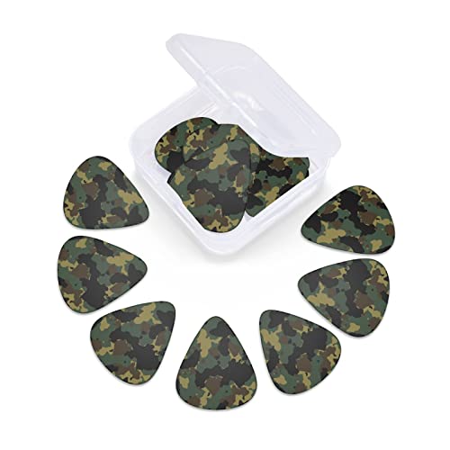 Ensemble de 12 médiators de guitare à motif camouflage pour guitare acoustique, guitare électrique, contrebasse, ukulélé - Les Beatles, Paul McCartney, John Lennon, RIngo Starr, George Harrison Ensemble de 12 médiators de guitare à motif camouflage pour guitare acoustique, guitare électrique, contrebasse, ukulélé – Image 7