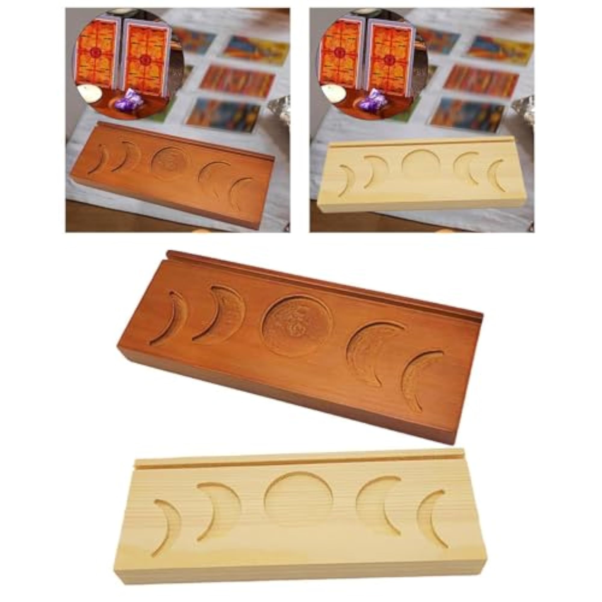 Wooden Tarot Reading Decorative Tray for Witchy Gifts