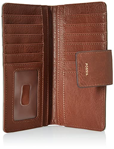 Fossil Women's Logan Leather Rfid-Blocking Tab Clutch Wallet #TOP3
