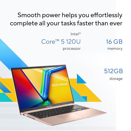 Image of ASUS Vivobook 15 Laptop - 15.6 inch FHD Touchscreen - Intel Core 5 120U - 16GB RAM - 512GB SSD - Windows 11 Home - Terra Cotta - F1504VAP-AB56-PK