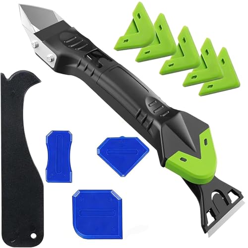 Silicone Remover Tool Silicone Tool Caulking Tool 3 in 1 Sealant Finishing Tool Bathtub Caulk Versatile Reusable Ideal for Bathrooms Kitchens Floors Caulking and Smoothing Sealants Grout Remover