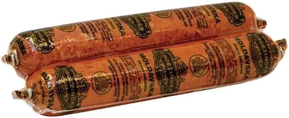 Groezinger Moldavskaya Salami 1lb - Authentic Eastern European Flavor, Sausage for Charcuterie Platters, Gourmet Sandwiches, and Culinary Delights.