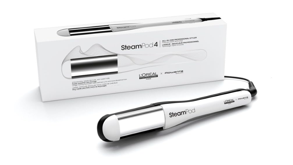 L'Oréal Professionnel Paris | SteamPod 4, Piastra per Capelli Professionale Tutto in Uno, Con Tecnologia a Vapore, Per Qualsiasi Look dal Liscio al Riccio, Per Tutti i Tipi di Capelli