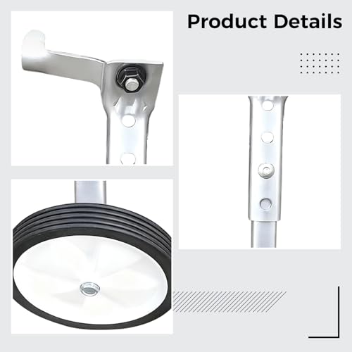 Ruedas de entrenamiento ajustables para bicicletas de 16-24 pulgadas, ruedas laterales compatibles con bicicletas de montaña y multi velocidad, ruedas robustas con herramientas miniatura 3