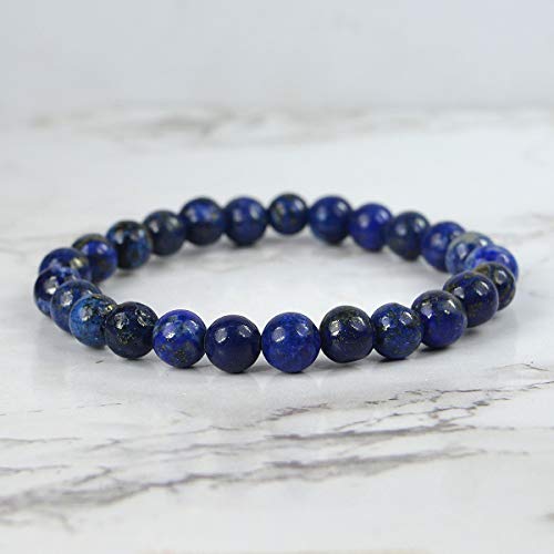 Image of Reiki Crystal Products Certified Natural Crystal Stone 8 mm Round Beads Bracelet for Men and Women | Reiki Charged Gemstone Bracelet | Multiple Stone Variants Available