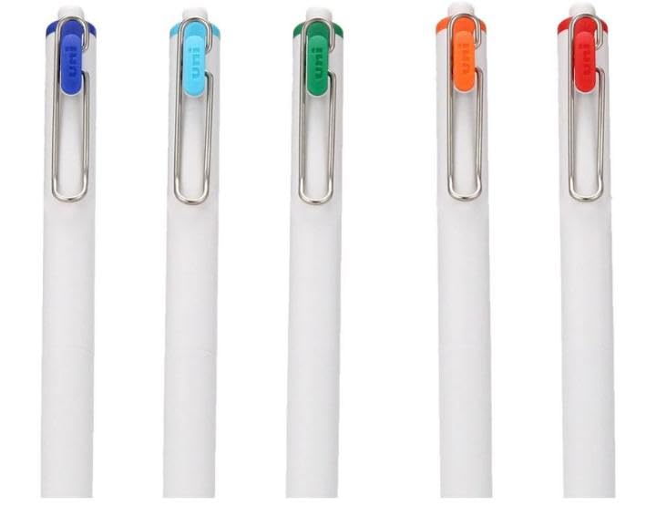 Uni-Ball One 0.38mm Set de 8 bolígrafos gel con notas miniatura 2
