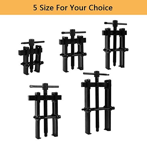2 Jaw Bearing Puller Remover Forged Gear Removal Repair Tool For Motorcycle Car Auto Adjustable Range Carbon Steel Straight Type Black - 5 Sizes For Choice (4In-40×80Mm) #TOP7