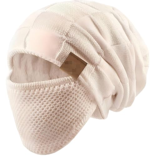 Cold Weather Balaclava Ski Mask Fleece Lined Winter Warm Hat for Men Women (Beige) - image 1