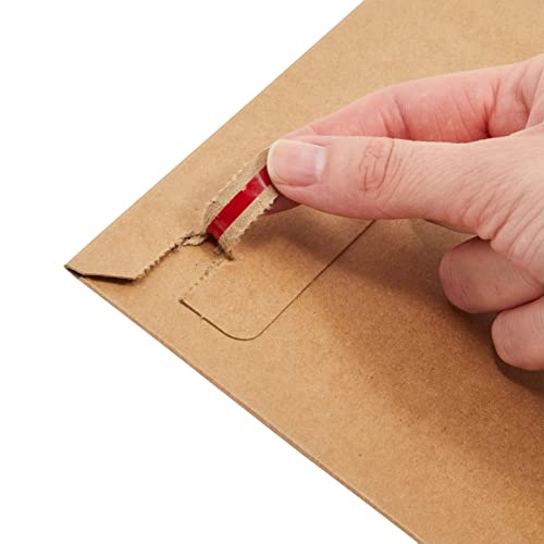 25-Pack Stay Flat Rigid Mailers 9X11.5 With Self Adhesive Seal, 450 Gsm Sturdy Bulk Brown Cardboard Envelopes For Shipping Photos, Magazines, Comic Books, Art Prints, Documents, Collectibles #TOP3