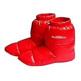 アウトドア 冬用 ダックダウン ブーティ 保温スリッパ キャンプブーツ レッド 28 cm, 赤